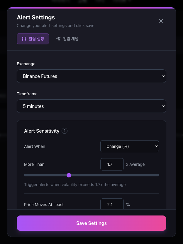 Notification settings